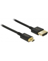 DELOCK KABEL HDMI(M)->HDMI MICRO(M) 1M 4K 60HZ 3D CZARNY SLIM PREMIUM DELOCK  (84781) - nr 6