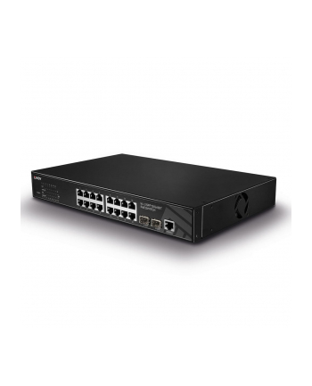 Lindy 25048 Przełącznik (switch, rozdzielacz) Gigabit RJ45 16-portowy + 2 SFP Ethernet Polska Gwarancja