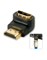 Lindy Przejściówka (łącznik) kątowy dolny gniazdo HDMI - wtyk HDMI 41085 - nr 1