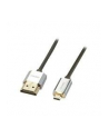 Lindy 41680 płaski Kabel HDMI - Micro HDMI (typu D) 1.4a High Speed Cat2 Ethernet,  Slim - 0,5m - nr 3