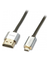 Lindy 41682 płaski  Kabel HDMI - Micro HDMI (typu D) 1.4a High Speed Cat2 Ethernet,  Slim - 2m - nr 12