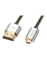 Lindy 41682 płaski  Kabel HDMI - Micro HDMI (typu D) 1.4a High Speed Cat2 Ethernet,  Slim - 2m - nr 17