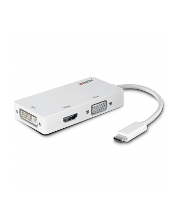 Lindy 43273 Przejściówka (konwerter, adapter) USB 3.1 C - HDMI, DVI, VGA