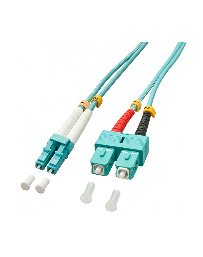 Lindy 46395 Kabel optyczny światłowód LC SC OM3 niebieski 15m (ly46395) główny