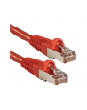 Lindy 47161 Kabel sieciowy (skrętka) RJ45 Cat.6a S/FTP LS0H, Czerwony - 0,5m - nr 1