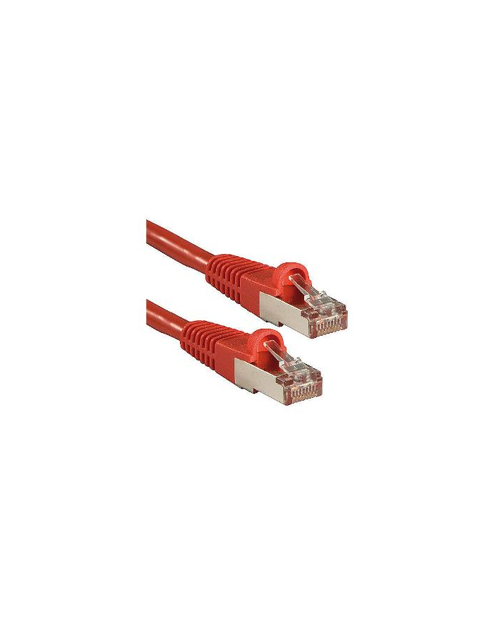 Lindy 47161 Kabel sieciowy (skrętka) RJ45 Cat.6a S/FTP LS0H, Czerwony - 0,5m główny