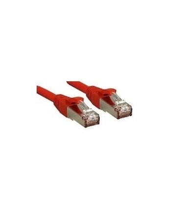 Lindy 47161 Kabel sieciowy (skrętka) RJ45 Cat.6a S/FTP LS0H, Czerwony - 0,5m