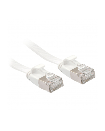 Lindy 47541 Kabel sieciowy (skrętka) RJ45 Cat.6a U/FTP, płaski, Biały - 1m