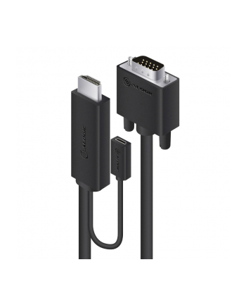 ALOGIC KABEL  HDMI - D-SUB (VGA) + MICRO USB 2M CZARNY (HDVG-MM-02)