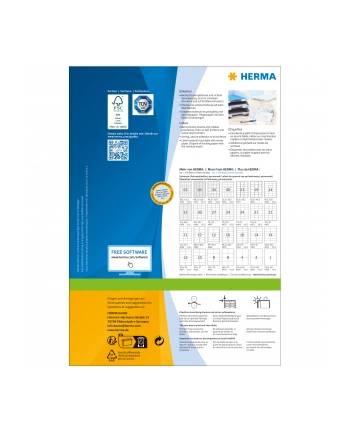 Herma Etykiety Premium 4668 A4 białe 70 x 42,3mm papier matowy 2100szt. 4668