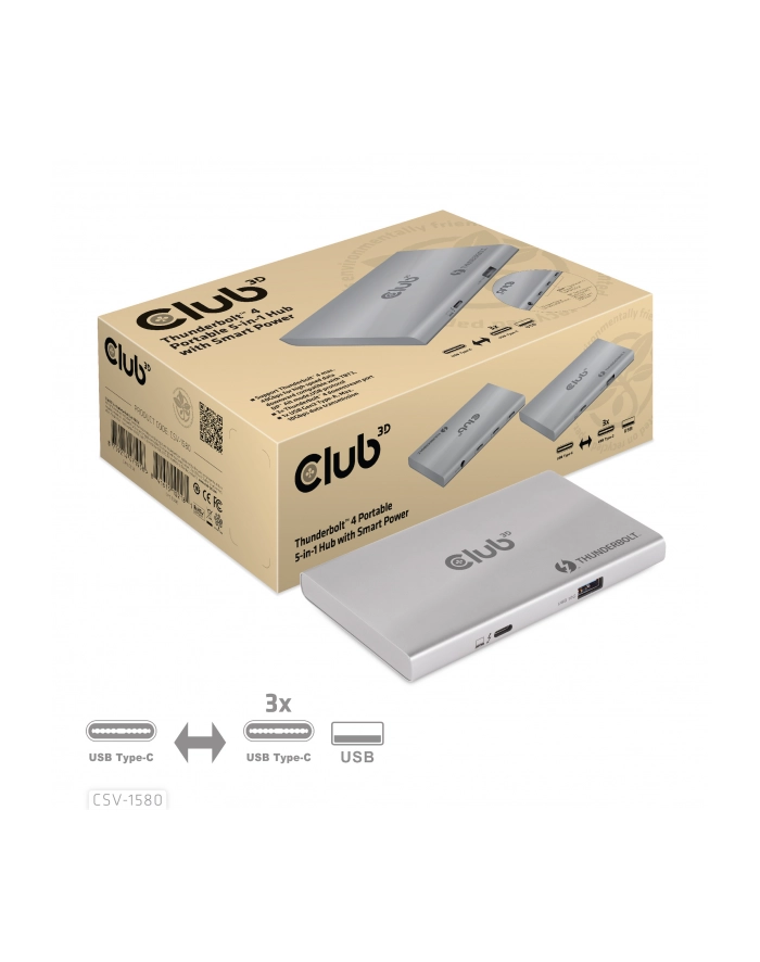 CSV-1580 Certyfikowany hub Thunderbolt 4 5w1 Smart Power główny