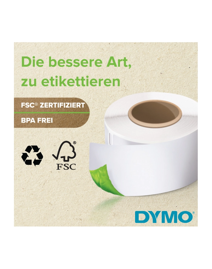 Dymo Etykiety Polipropylenowe 64Mm X 19Mm Białe Na Kody Kreskowe Ean 2X450 Szt. 2112284 główny