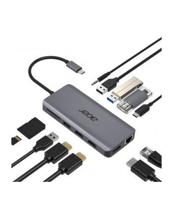 Acer Rozszerzenie Portów USB Type-C 12 w 1 Srebrny (HP.DSCAB.009)