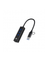 Conceptronics Conceptronic - hub - 3 ports USB hub - 3 - Czarny (DONN07BA) - nr 16