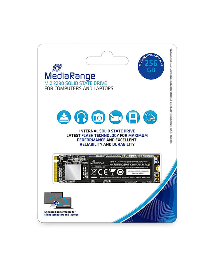 Mediarange 256GB M.2 2280 Pcie Nvme (MR1031) główny