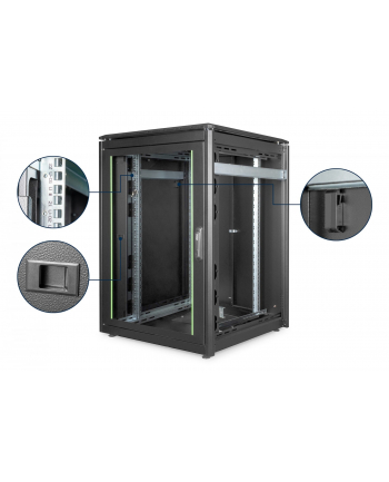 Digitus Professional Szafa rack 19' DN-19 22U-8/8-B-1 Czarna (DN1922U88B1) nr 2
