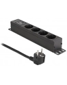 DeLock socket strip 4-way 1U bk - with overvoltage protection - nr 2