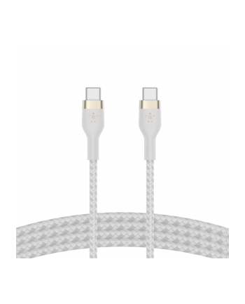 belkin Kabel BoostCharge USB-C/USB-C silikonowy w oplocie 3m, biały