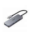 aukey CB-C63 aluminiowy HUB USB-C | Ultra Slim | 4w1 | 3xUSB 3.1 | 1xMicroSD i SD - nr 1