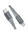 Nevox Lightning > USB-C data cable MFi (silver/grey, 50cm) - nr 2