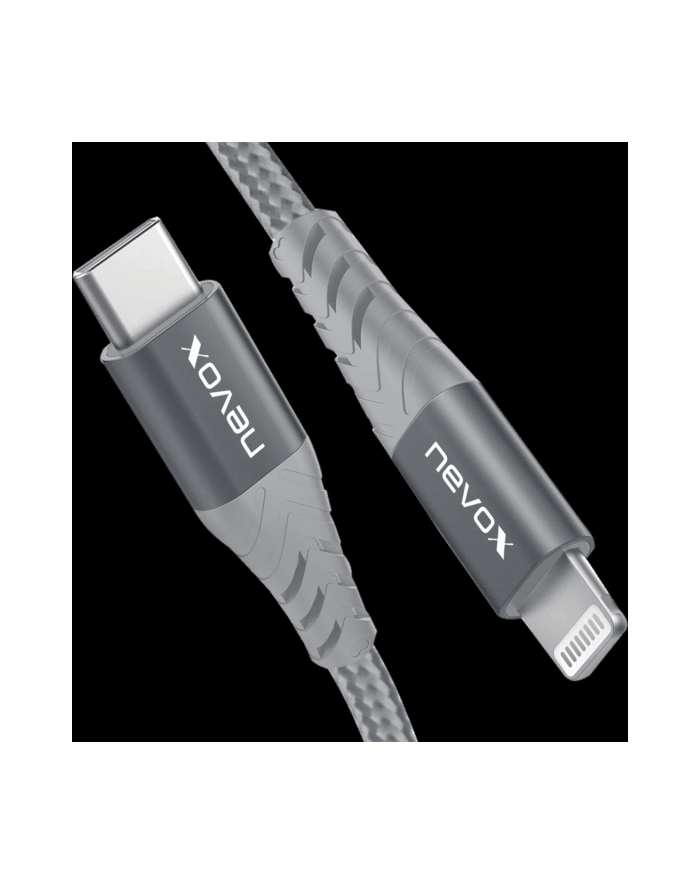 Nevox Lightning > USB-C data cable MFi (silver/grey, 2 meters) główny