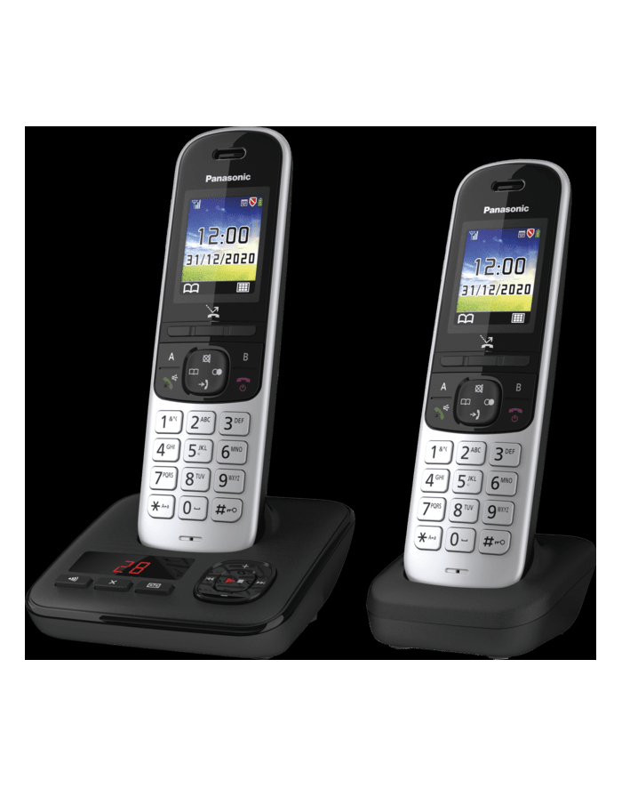 Panasonic KX-TGH722GS, analogue telephone (Kolor: CZARNY, answering machine) główny