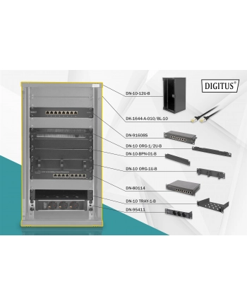 Digitus 10 Set 3 B 12U Kolor: CZARNY
