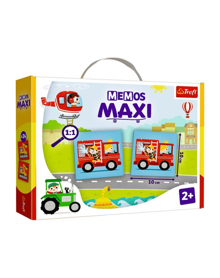 Gra edukacyjna dla dzieci Memos maxi Pojazdy 02267 Trefl główny