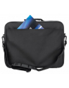 MANHATTAN Cambridge Clamshell Notebook Bag 15.6inch Front Rear and Interior Pockets Shoulder Strap Handle Black - nr 18