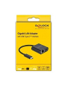 DeLOCK USB-C adapter> Gigabit LAN + PW Kolor: CZARNY - LAN 10/100/1000 Mbps with Power Delivery - nr 12