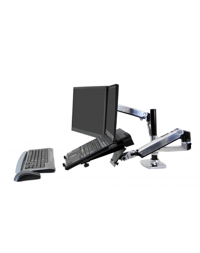 Ergotron LX Dual Side-by-Side Arm ALU - incl. Notebook holder główny