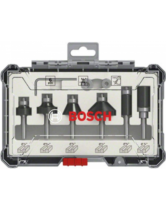 bosch powertools Bosch cutter set 6 pcs Trim ' Edging 1/4 '' - 2607017470 shank główny