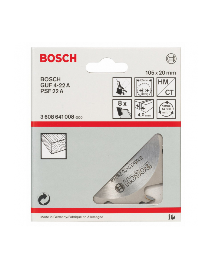 bosch powertools Bosch slot mill 105x20-8 - 3608641008 główny