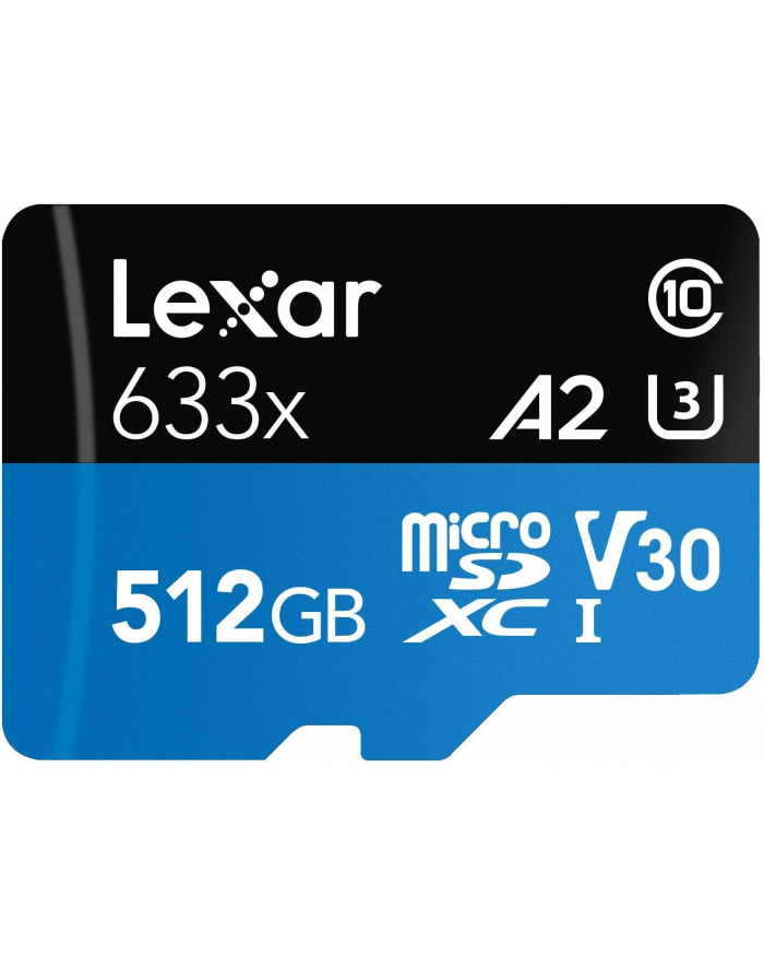 Lexar microSDXC 512GB High-Performance 633x UHS-I A2 V30 (LSDMI512BB633A) główny