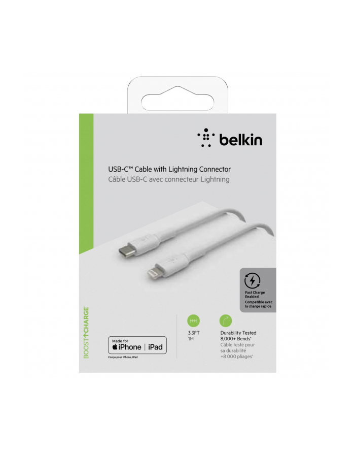 Belkin Kabel Usb Pvc C-Ltg 1M, Wht (Caa003Bt1Mwh) główny