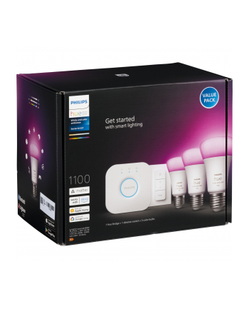 PHILIPS HUE White and color ambiance Zestaw startowy 3 szt. E27 1100lm