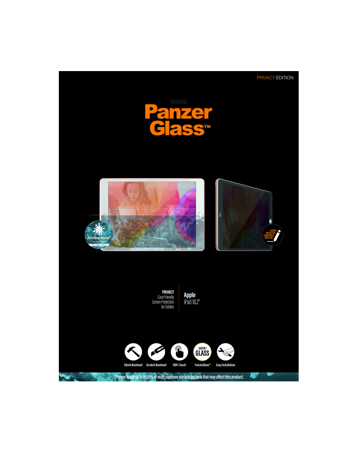 Panzerglass E2E Super+ Ipad 10,2 Case Friendly Privacy (108077) główny