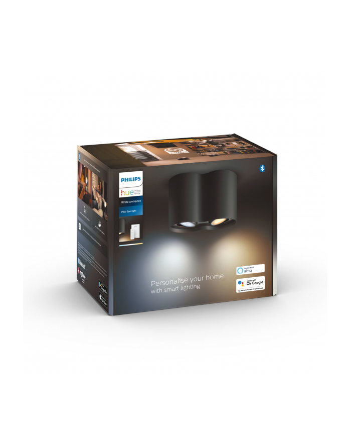PHILIPS HUE White ambiance Pillar czarny główny
