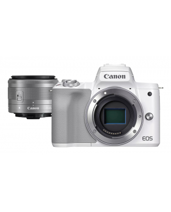 Canon M50 Mark II biały + EF-M 15-45  mm