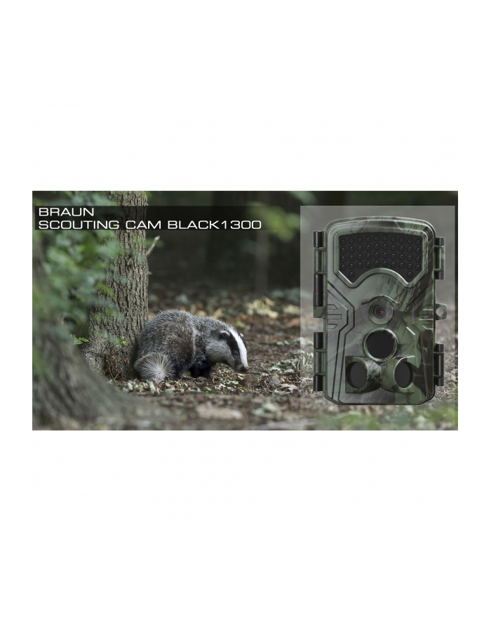 Braun Germany Fotopułapka, Kamera Leśna Scouting Cam Black1300 57667, 13 Mpx, 1920x1080 Pixel główny