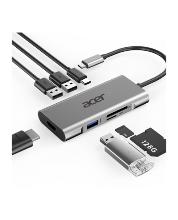 Acer Rozszerzenie Portów USB Type-C 7 w 1 Srebrny (HPDSCAB008)