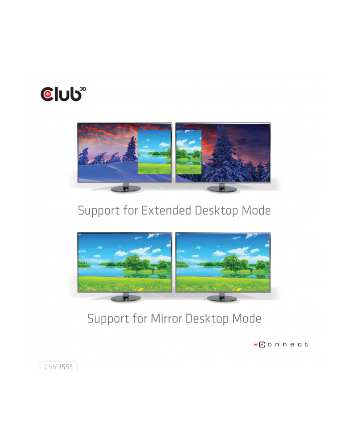 Club 3D Club3D hub MST USB-C na DisplayPort, 4K60Hz (M/F) (CL3) główny