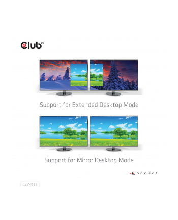 Club 3D Club3D hub MST USB-C na DisplayPort, 4K60Hz (M/F) (CL3)