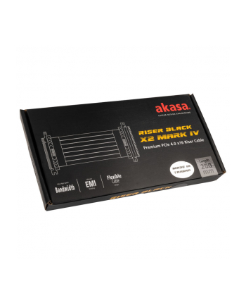 Akasa Riser Pcie 4.0 X16 Black X2 Mark Iv (AKCBPE0320B)