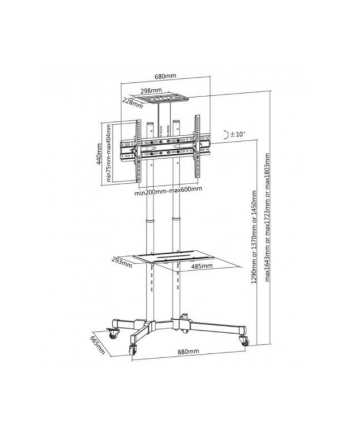 REFLECTA TV STAND 70VCE-SHELF CA