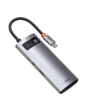 BASEUS  HUB 5W1 METAL GLEAM SERIES, USB-C DO 3X USB 3.0 + HDMI + USB-C PD (6953156204638)  (6953156204638) - nr 1