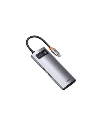 BASEUS  HUB 5W1 METAL GLEAM SERIES, USB-C DO 3X USB 3.0 + HDMI + USB-C PD (6953156204638)  (6953156204638)