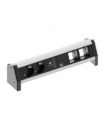 Bachmann Listwa Zasilająca 2 Gniazda Schuko + Ładowarka Usb + 2 Puste Moduły Desk BM9020183 nr 2
