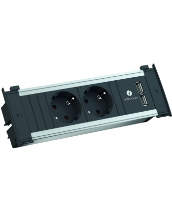 Bachmann Kapsa S Listwa Zasilająca 2 Gniazda Schuko + Ładowarka Usb Z 2M Przewodem BM927001