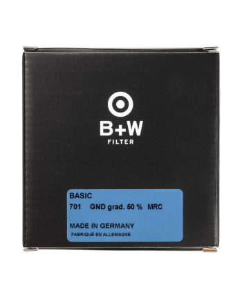 B+W Filtr fotograficzny 701 Basic Połówkowy szary 50% MRC 82mm